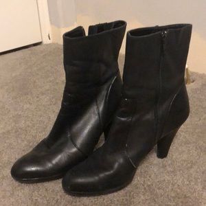 Heeled Leather Ankle Boots